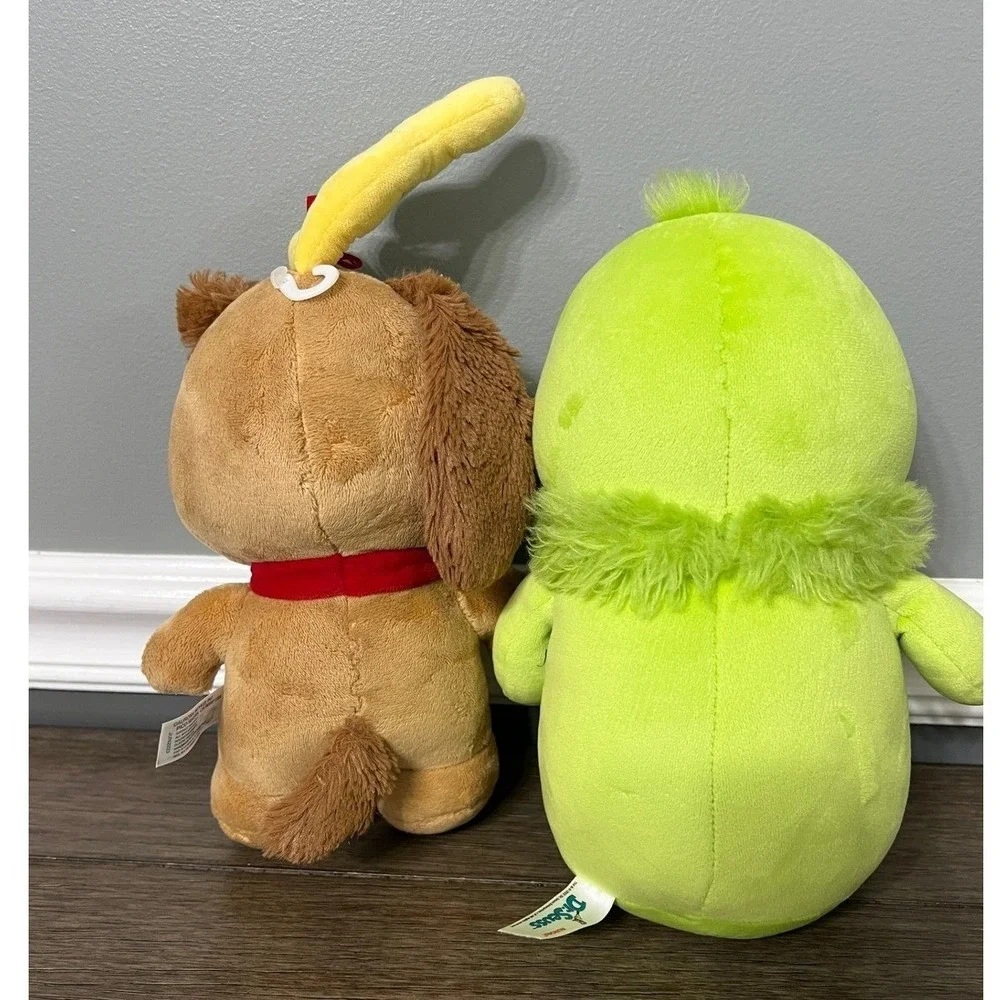 Dr Seuss The Grinch and Max Dog Plush Set Aurora Stuffed Animals Christmas Toy